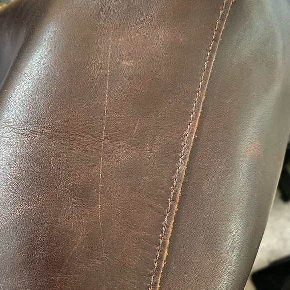 Portland Leather Goods Triangle Shoulder Bag Purse Grizzly - Picture 7 of 8